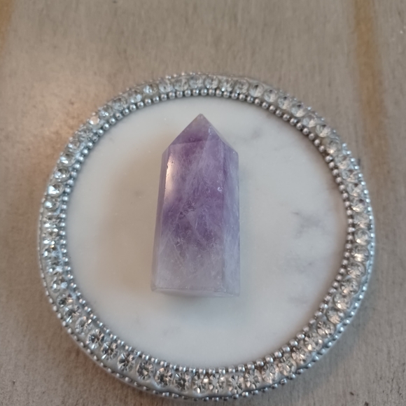 Purple Fluorite Crystal Point Tower - Picture 9 of 12